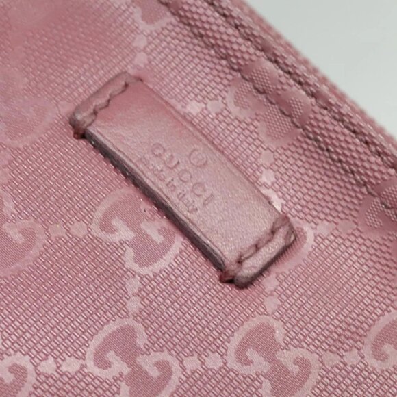 GUCCI GG Implementation Shoulder Bag PVC Pink Gold - Picture 7 of 15
